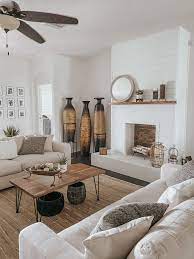 chimney living room decor townhome