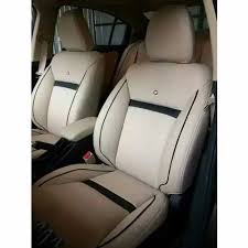 Cream Leather Off White Car Seat Cover