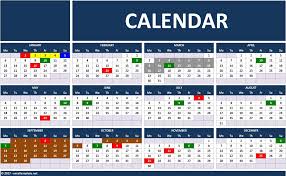 2022 yearly calendar template the
