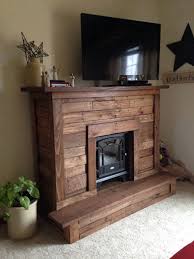 Pallet Fireplace With Tv Stand Pallet