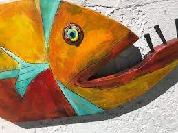Wooden Fish Painted Fish Painted Wooden