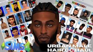 sims 4 urban male hair cc haul cc