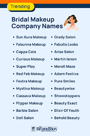 685 bridal makeup company names ideas
