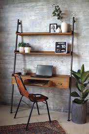 The lazlo ladder shelf desk provides a conveniently small desktop with 2 additional upper shelves. Rustic Style Ladder Desk With Shelves And Drawers Vincent And Barn