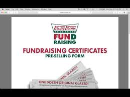 Fill In A Krispy Kreme Fundraising Gift Certificate Form