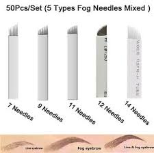 50pcs Set 5type Fog Needle Mix Microblading Permanent