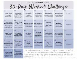 free 30 day workout challenge workout