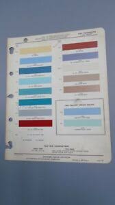 Details About 1961 Plymouth Models Factory Passenger Car Color Chart Rm Ditzler Ppg Auto Paint