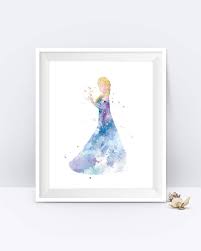 Princess Elsa Art Print Watercolor