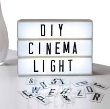 Amazon Com Eutuxia Cinematic Light Box With Letters Led Light Box Room Decor Sign Marquee Light Up Sign Personalized A4 White Led Letter Box With Light Up Letters Home Kitchen