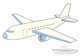 Begin by drawing a series of short, u shaped lines. How To Draw An Airplane Step By Step Easylinedrawing