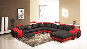 red sectional sofa leather sectionals