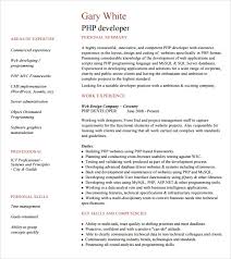 Free 7 Sample Php Developer Resume Templates In Pdf Word