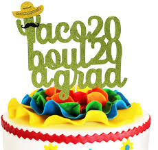 Once you've chosen your centerpieces, decorate with other details like photo books and diy photo boards. Amazon Com Taco Bout A Grad 2020 Graduation Cake Topper Festival Carnival Celebrate Grad Green Glitter Cactus Decor Cheers To Graduate Master Ph D College Graduate Party Decoration Toys Games