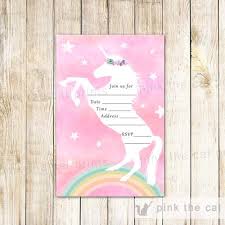 Free Printable Unicorn Invitations Pink The Cat