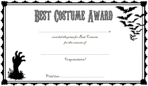 Best Halloween Costume Certificate 2 Best 10 Templates