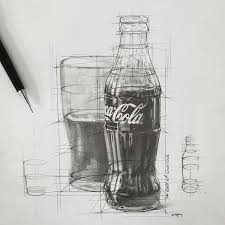 artist shows how to draw objects using
