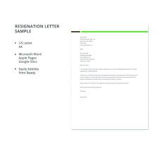69 resignation letter template word