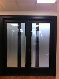 frosted glass installed by modern doors