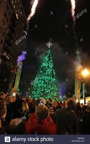 The Lighting Of The Christmas Tree In Downtown Knoxville Tn