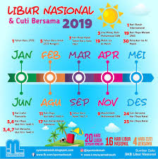 Jika informasi tentang kalender lengkap tahun 2020 beserta daftar hari libur nasional dan cuti bersama. Daftar Hari Libur Nasional Dan Cuti Bersama 2019 Ayo Madrasah