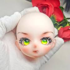 bjd accessories 3d eyes cute doll head