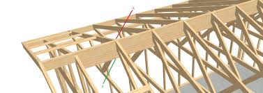 roof trusses and ridge board or beam