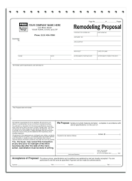 Free Contractor Proposal Forms Templates Best Photos Of