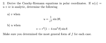 Derive The Cauchy Riemann Equations