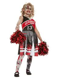 red zombie cheerleader costume tween