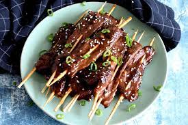 Ask your butcher to slice the steak thin for you, or you can place the steak in the freezer to partially . Teriyaki Steak Skewers Jump To Recipe Print Recipetender Thinly Sliced Sirloin Tip Steak Grilled To Thin Steak Recipes Sirloin Steak Recipes Sirloin Tip Steak