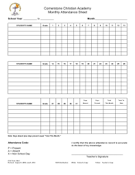 71 free printable attendance sheet page