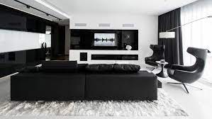 black and white living room design