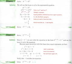 exponential logarithmic equations