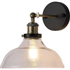 Wall Sconce With Clear Glass Shade