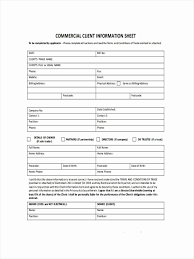 Customer Information Form Template Mathosproject