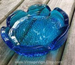 Glass Ashtray Retro Blenko Ashtray