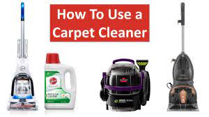 how to use a carpet cleaner you