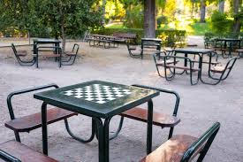Premium Photo Outdoor Chess Tables