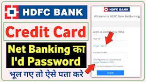 hdfc credit card net banking forgot