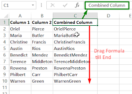 how to combine two columns in excel 2