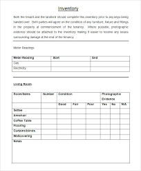 Sample Landlord Inventory Checklist Tenancy Check Out Template