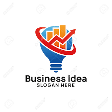 Business Creative Idea Logo Design Template With Chart And Arrow