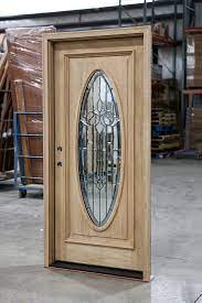 Oval Glass Exterior Mahogany Doors Cl 129