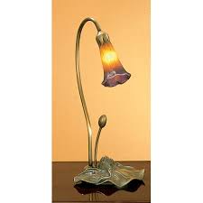 lily stained glass tiffany desk lamp