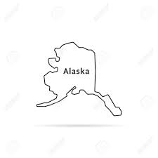 Data from these stations are from various networks, including the automated surface observing systems (asos), automated weather observing systems (awos), and buoys. Thin Line Alaska Map With Shadow Royalty Free Cliparts Vectors And Stock Illustration Image 86220541