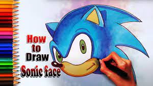 how to draw sonic face sonic game