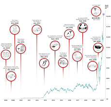 The average tesla stock price for the last 52 weeks is 320.77. Visualizing The Entire History Of Tesla Stock Price