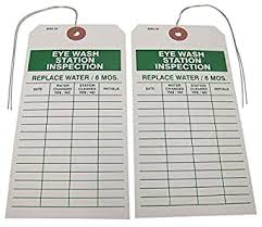 Free tools compliance one group. Eye Wash Station Inspection Tag Pk25 Amazon Com Industrial Scientific