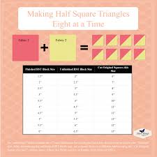 Half Square Triangle Size Chart Two Eight At A Time
